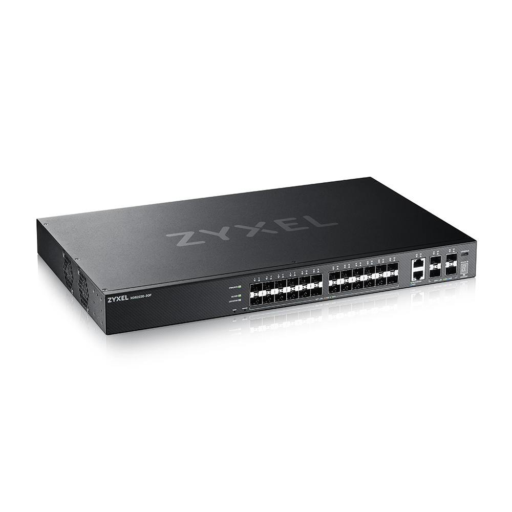 Коммутатор/ Zyxel XGS2220-30F L3 Access switch , rack 19", 24xSFP, 2xRJ-45: 1/2.5/5/10G, 4xSFP+, standalone/cloud management