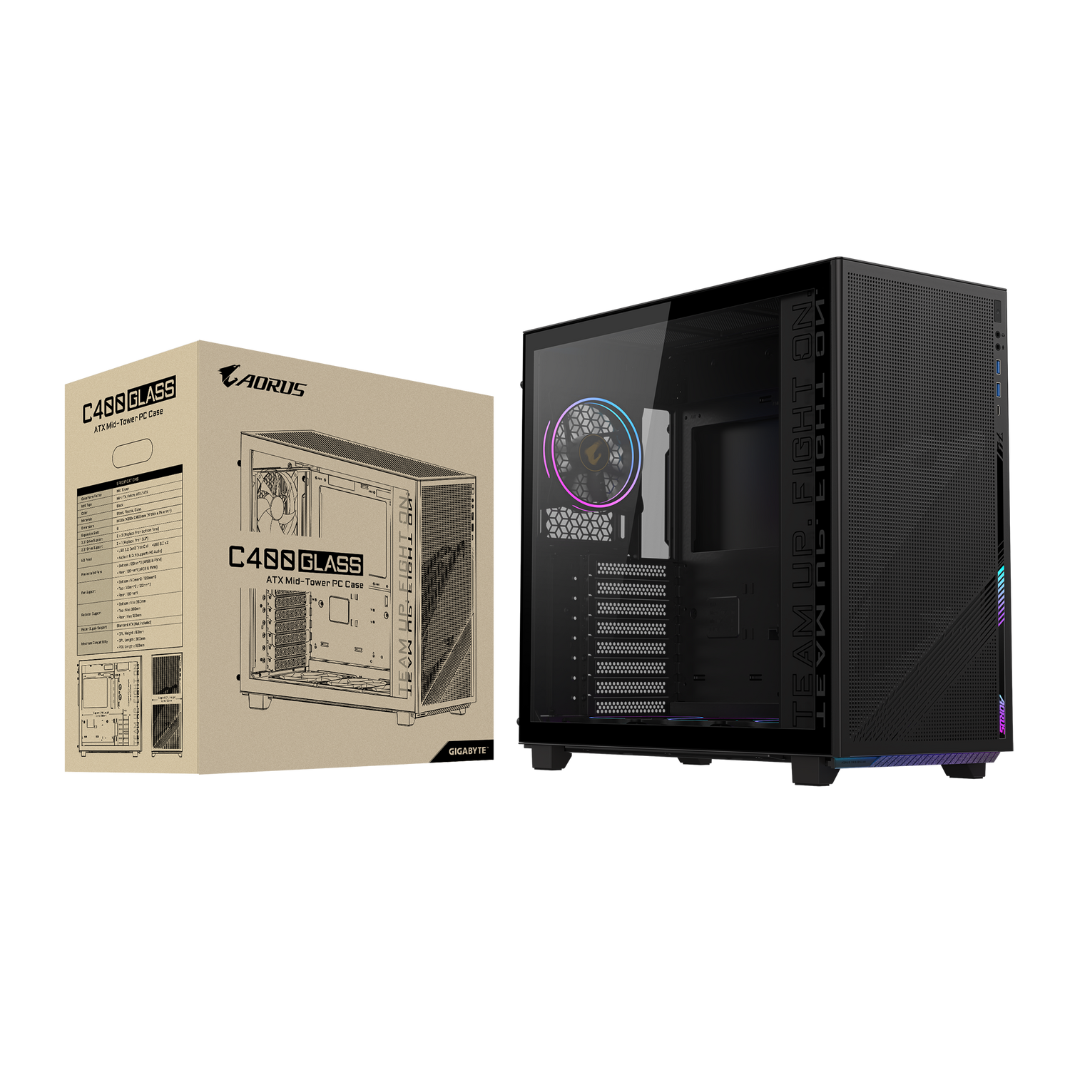 Корпус Gigabyte C400 GLASS