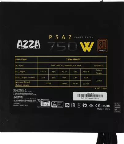 Блок питания Azza PSAZ-750W