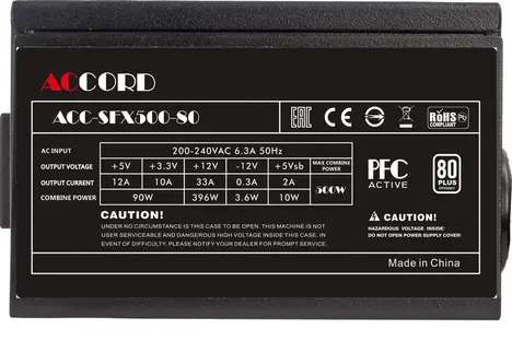 Блок питания Accord ACC-SFX500-80