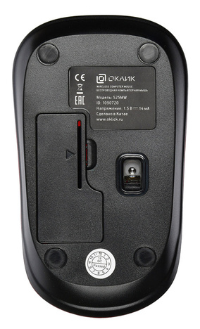 Мышь Oklick Мышь 525MW 1090720, цвет черный