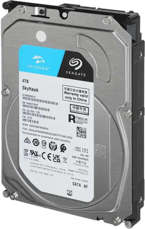 Жесткий диск  SEAGATE SkyHawk Surveillance 3.5  4TB 3.5" SATA3.0 5.4K SATA3