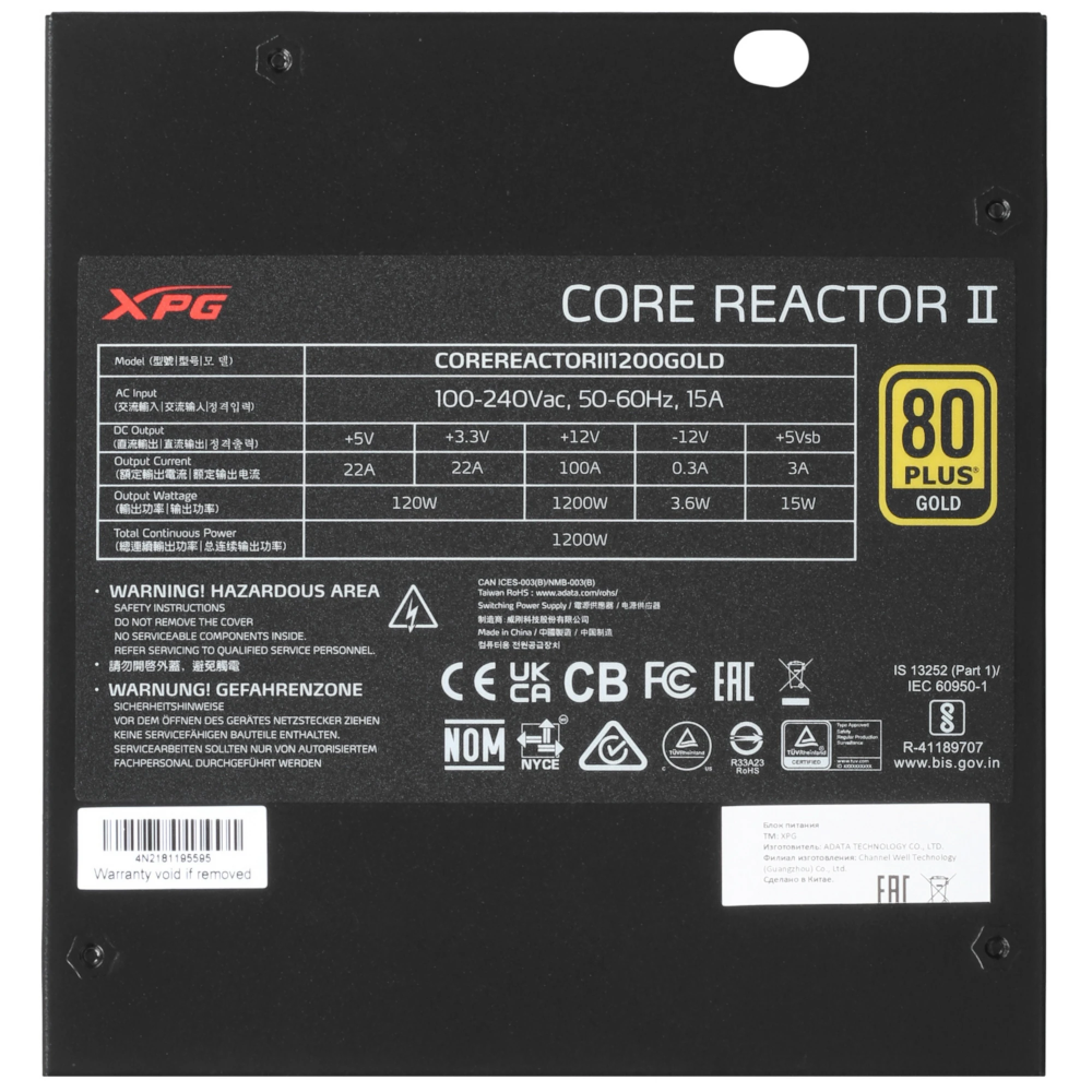 Блок питания XPG CORE REACTOR II 1200W