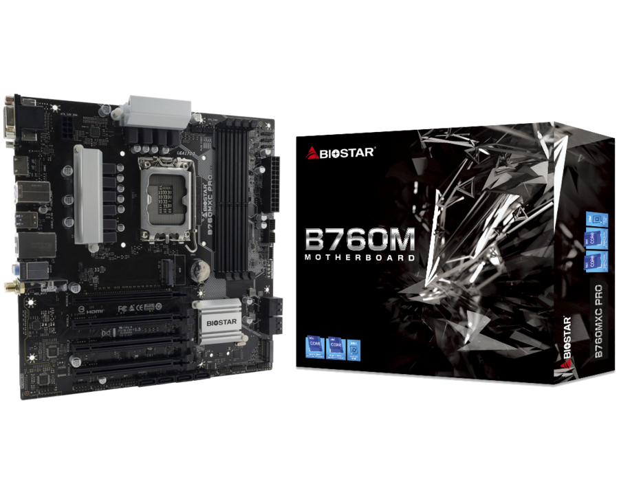 Материнская плата Biostar LGA 1700 Intel B760 B760MXC Pro