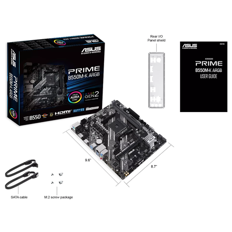Материнская плата ASUS AMD B550 PRIME B550M-K ARGB