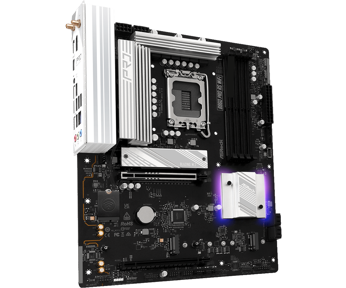 Материнская плата ASRock LGA 1851 Intel B860 B860 PRO RS WIFI