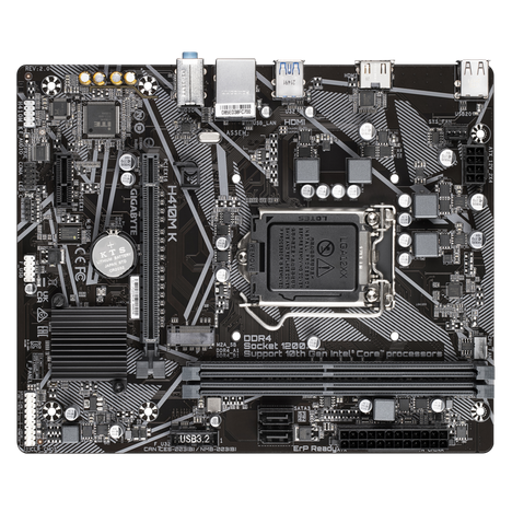 Материнская плата Gigabyte LGA1200 Intel Q470 H410M K 2.0