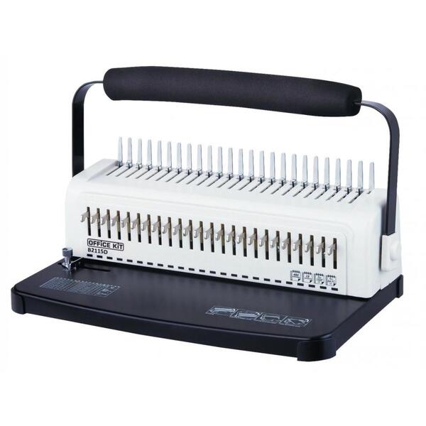 

Переплетчик Office Kit B2115D A4/перф.15л.сшив/макс.450л./пластик.пруж. (6-51мм)
