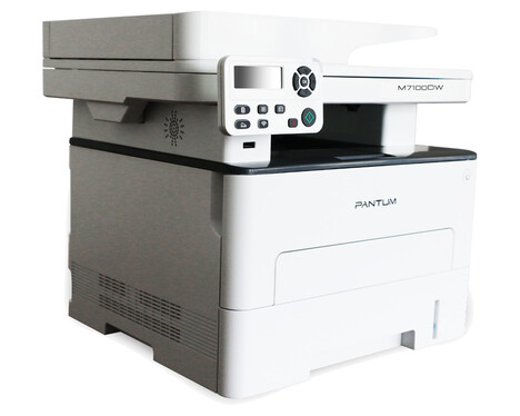 Pantum M7100DW, P/C/S, Mono laser, А4, 33 ppm (max 60000 p/mon), 525 MHz, 1200x1200 dpi, 256 MB RAM, PCL/PS, Duplex, ADF50, paper tray 250 pages, USB, LAN, WiFi, start. cartridge 1500 pages