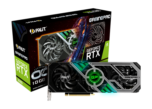 

Видеокарта Palit GeForce RTX 3080 10 ΓБ Retail LHR