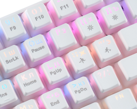 Клавиатура Oklick KeyBoard K763W 1920562, цвет белый