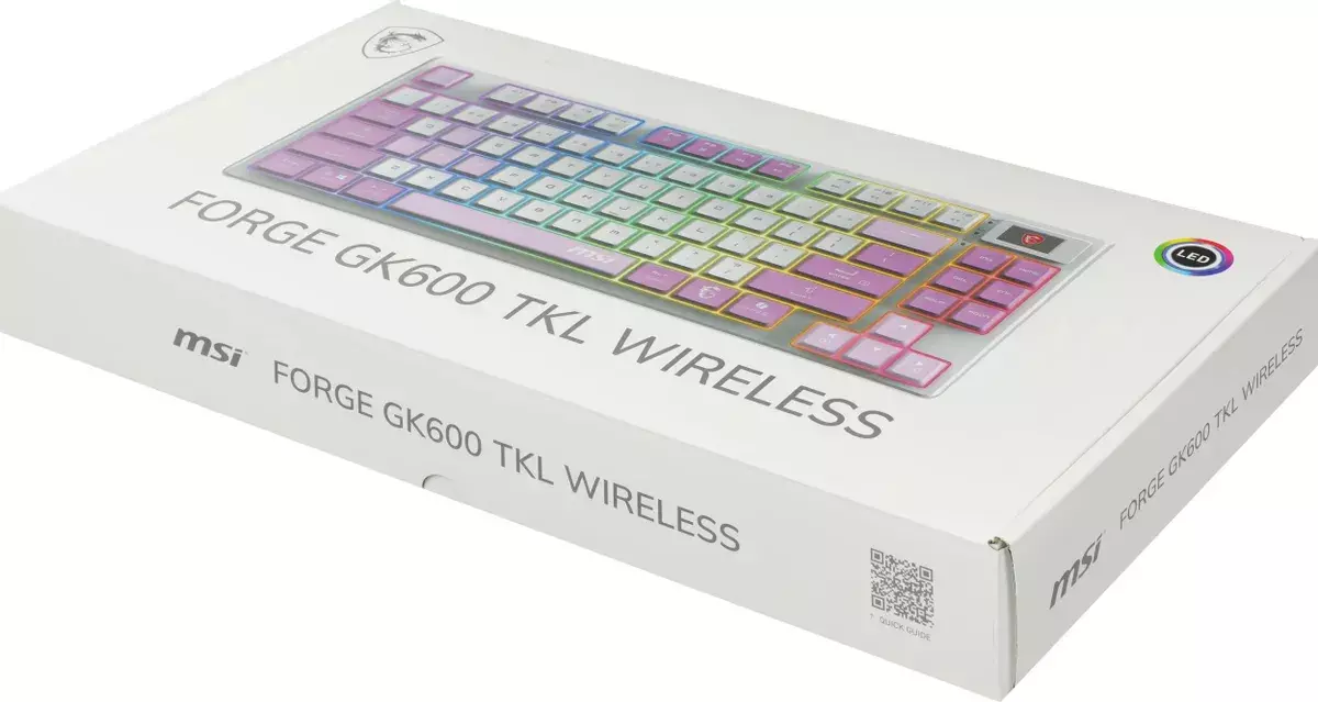 Клавиатура MSI FORGE GK600 TKL WIRELESS VIOLET S11-43RUQ01-HH9, цвет белый
