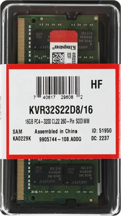 Оперативная память Kingston ValueRAM 16GB KVR32S22D8/16