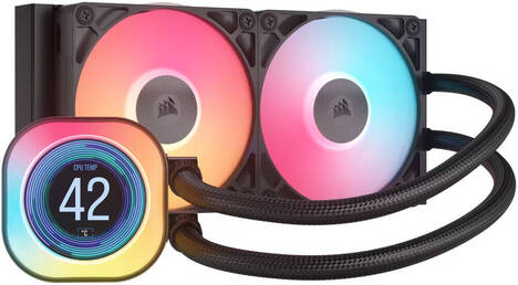Кулер Процессорный Corsair Water Cooling System iCUE LINK TITAN 240 RX LCD