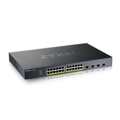 Коммутатор/ XGS1935-28HP, 28 Port Smart Managed PoE Switch, 24x Gigabit PoE and 4x 10G SFP+, hybrid mode, standalone or NebulaFlex Cloud, 375 Watt PoE