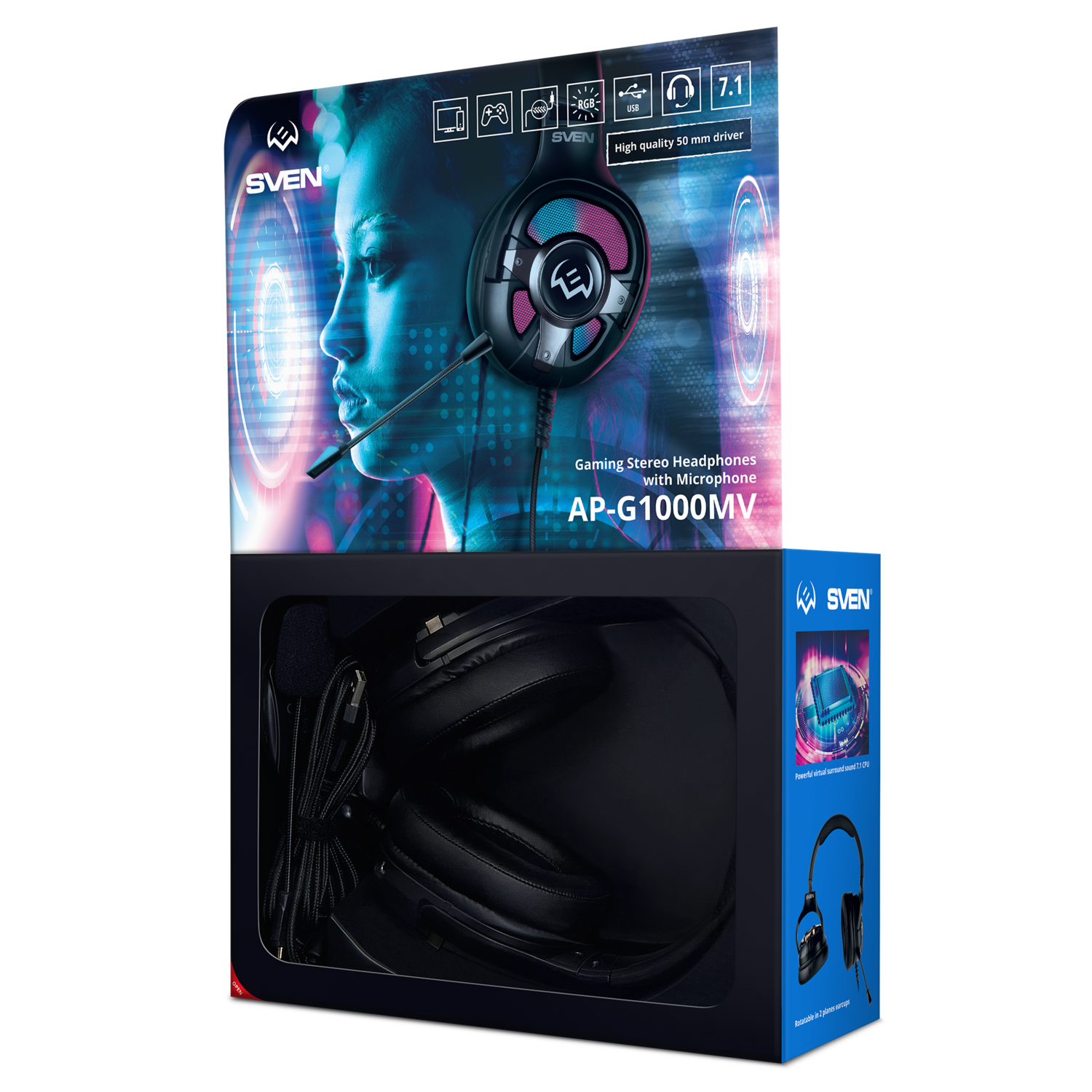 Гарнитура SVEN AP-U1100MV, цвет черный