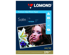 Бумага белый Lomond A4/270г/м2/20л./белый атласное, 1106200