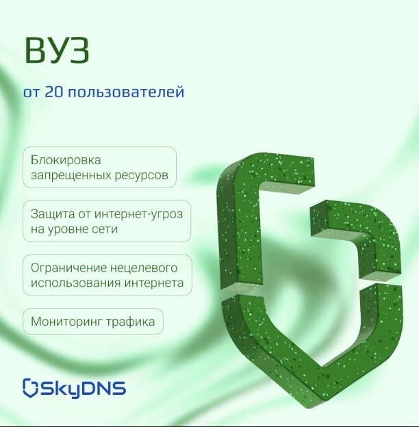 SkyDNS.ВУЗ (тариф на 1 год), 65 ПК