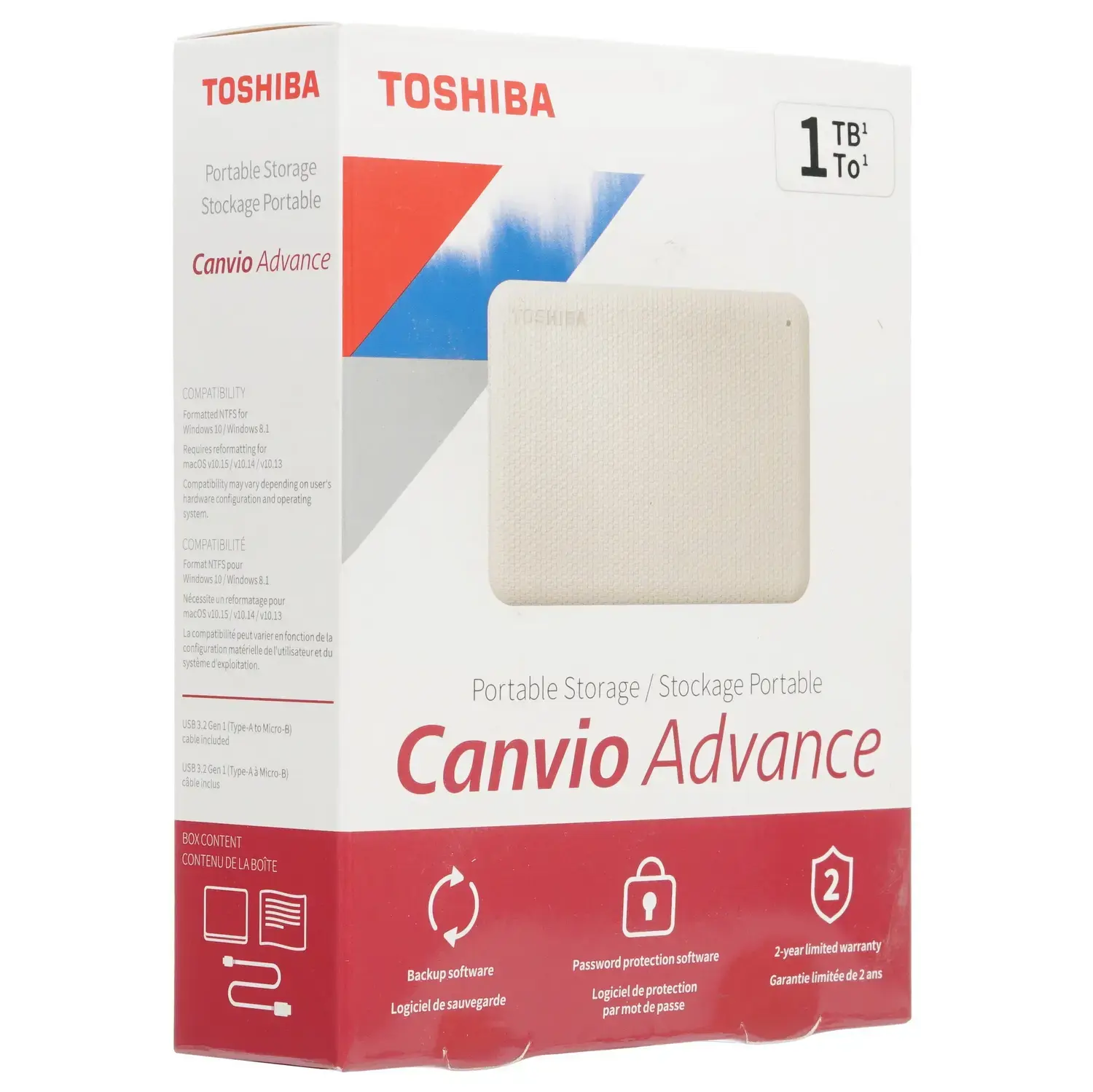 Жесткий диск  TOSHIBA Canvio Advance 2.5 2.5" USB 3.0 1 TB 5.4K USB 3.1