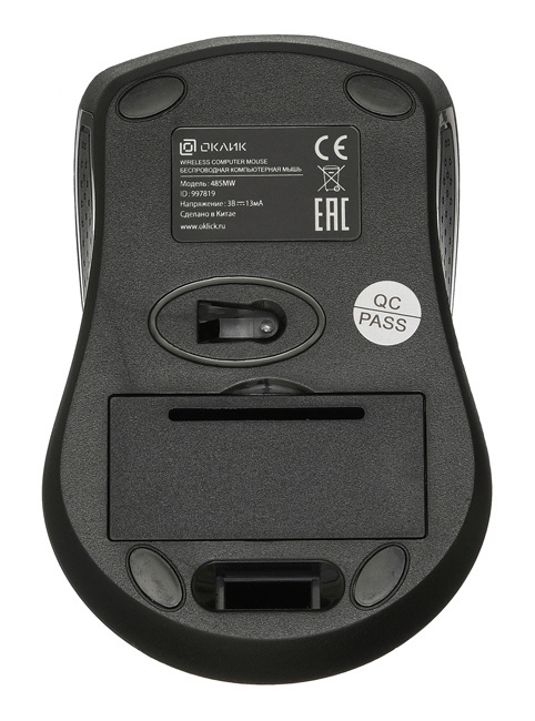 Мышь Oklick Мышь 485MW 997819, цвет черный