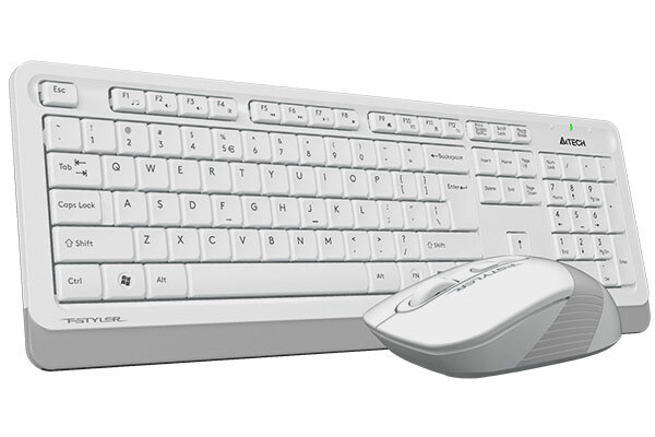 Клавиатура+мышь A4tech Клавиатура + мышь Fstyler FG1010 FG1010 WHITE, цвет белый