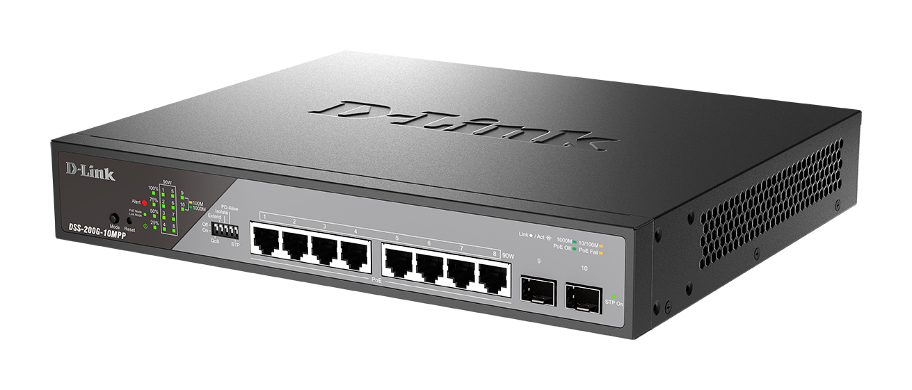 Коммутатор D-LINK DSS-200G-10MPP