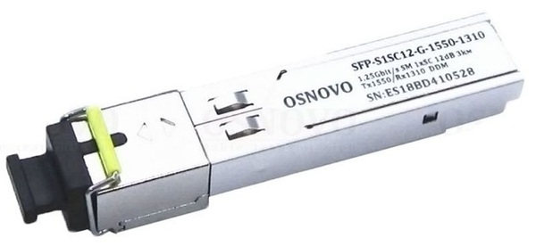 

OSNOVO SFP Модуль SC, 1,25 Гбит/c, до 3км, Tx:1550/Rx:1310, DDM