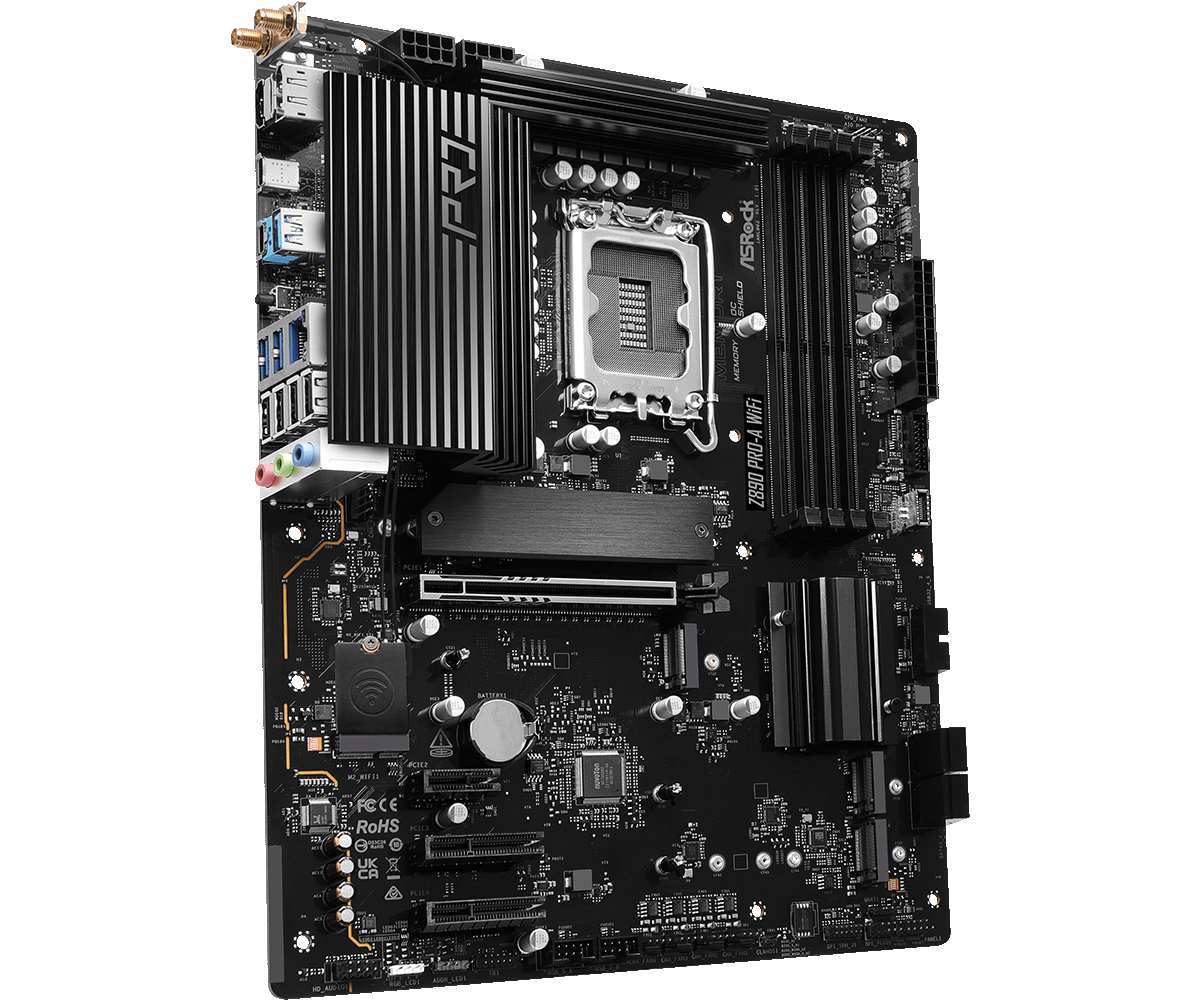 Материнская плата ASRock LGA 1851 Intel Z890 Z890 PRO-A WIFI