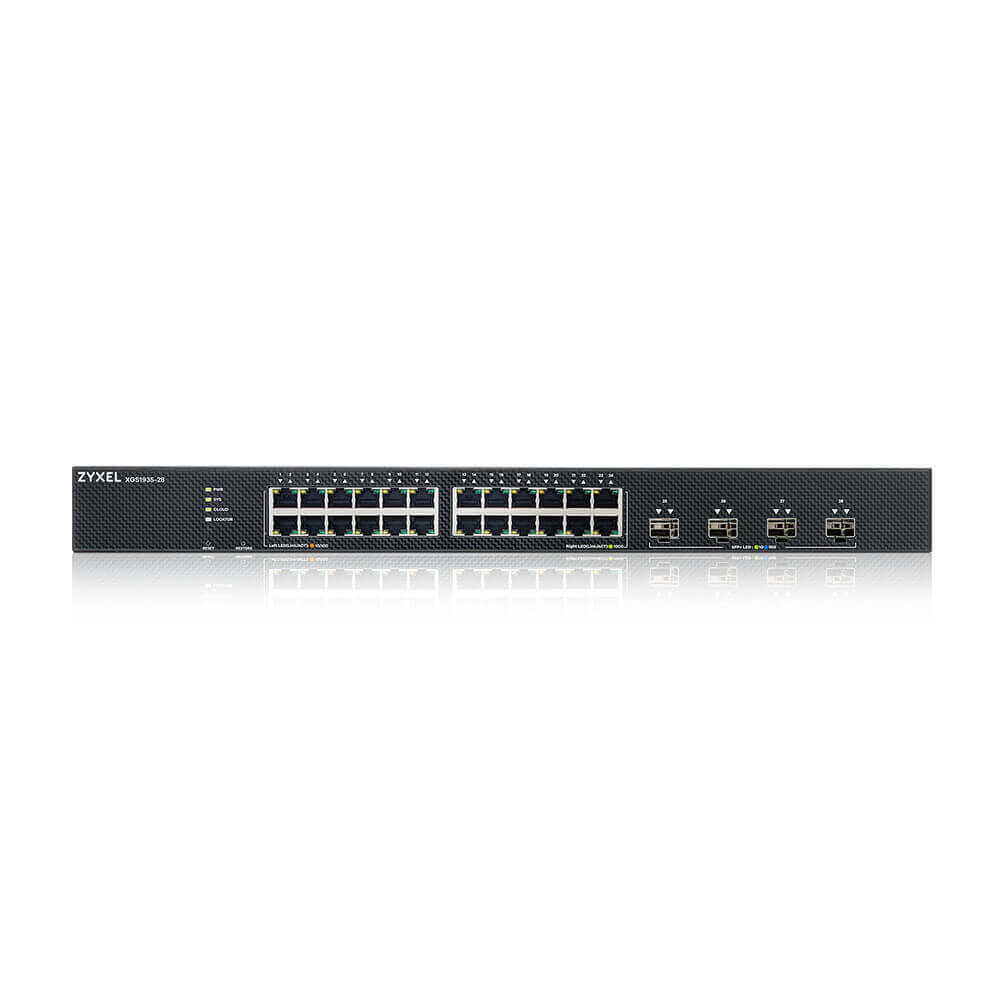 Коммутатор/ XGS1935-28, 28 Port Smart Managed Switch, 24x Gigabit Copper and 4x 10G SFP+, hybrid mode, standalone or NebulaFlex Cloud