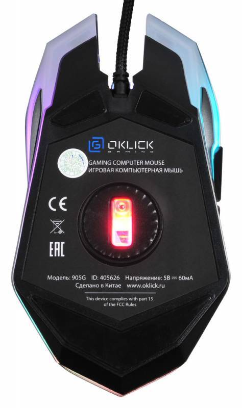 Мышь Oklick Мышь 905G INVASION 405626, цвет черный
