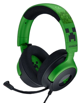 Гарнитура Razer Kraken V4 X, Minecraft Edition, цвет зеленый/черный