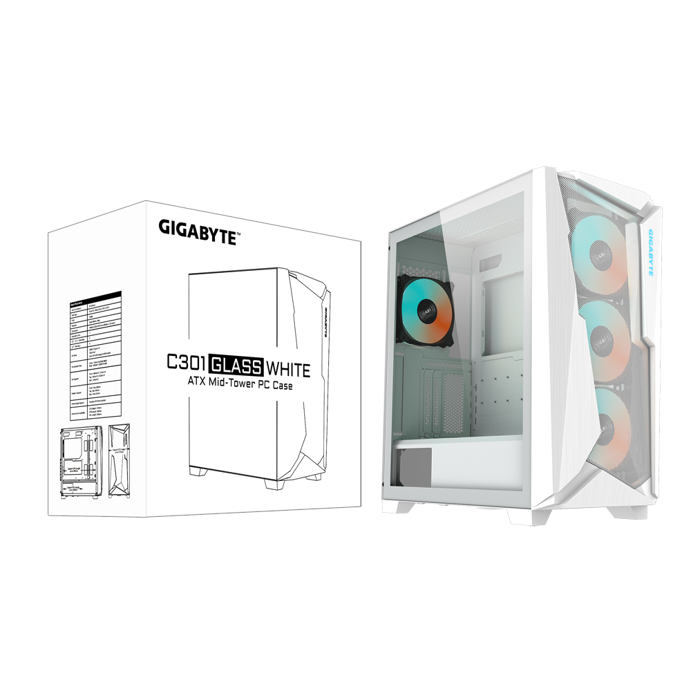 Корпус Gigabyte C301 GLASS