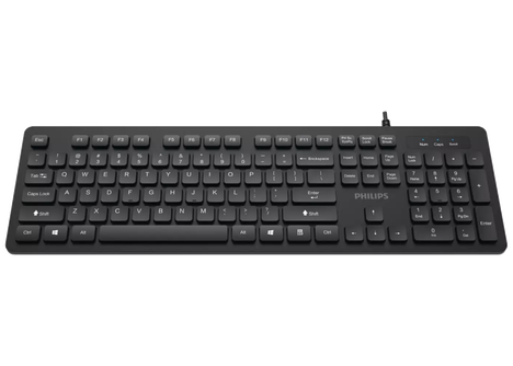 Клавиатура Philips Клавиатура SPK6264,  русская заводская раскладка SPK6264B/60, цвет черный