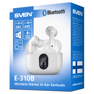 Bluetooth-гарнитура SVEN E 310B, цвет белый