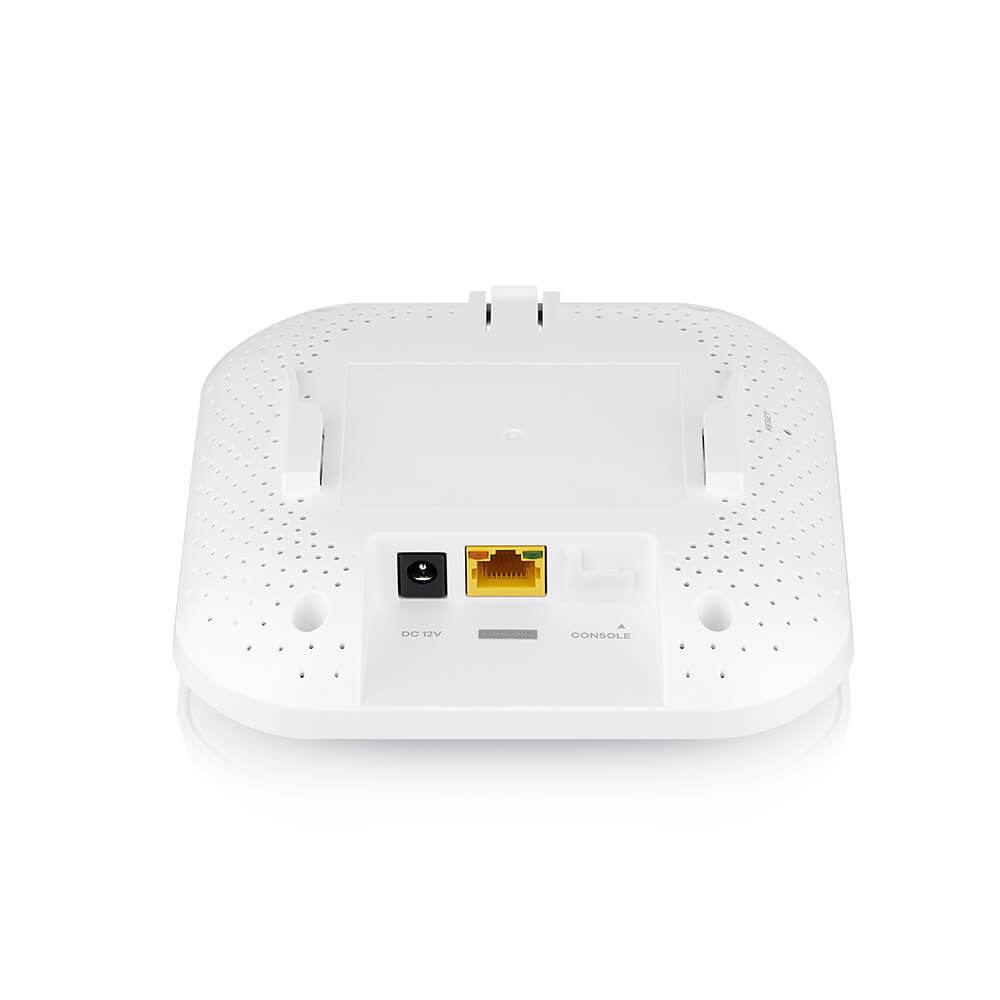 Точка доступа/ Zyxel NebulaFlex NWA50AX Hybrid Access Point, WiFi 6, 802.11a / b / g / n / ac / ax (2.4 and 5 GHz), MU-MIMO, 2x2 antennas, up to 575 + 1200 Mbps, 1xLAN GE, PoE , without support for Captive portal and WPA-Enterprise, protection against 4G / 5G, PSU included
