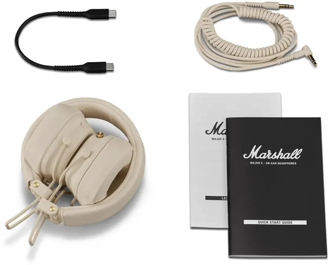 Bluetooth-гарнитура Marshall Major V, цвет бежевый
