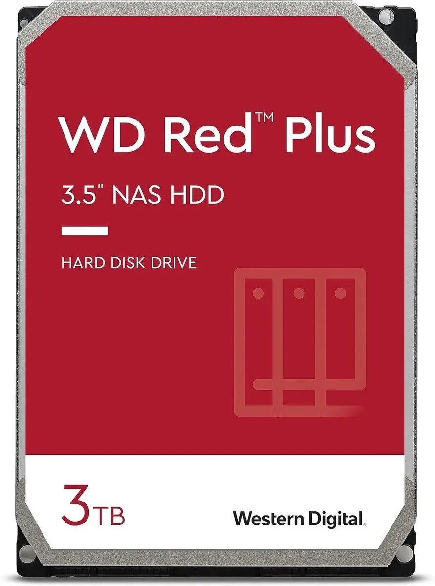 Жесткий диск  Western Digital Red Plus 3.5  3TB 5.4K SATA3