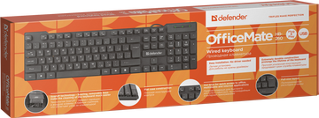 Клавиатура Defender OfficeMate HB-260 45260, цвет черный