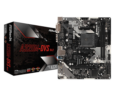 Материнская плата ASRock AM4 AMD A320 A320M-DVS R4.0
