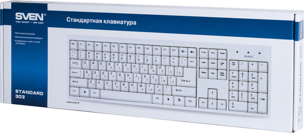 

Клавиатура SVEN Standard 303 USB белая