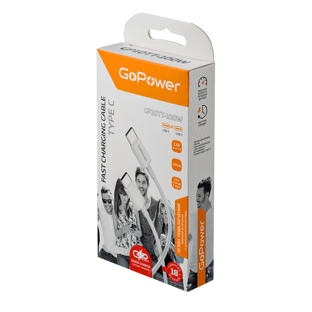 GoPower Type-C - Type-C 1.0м 100W