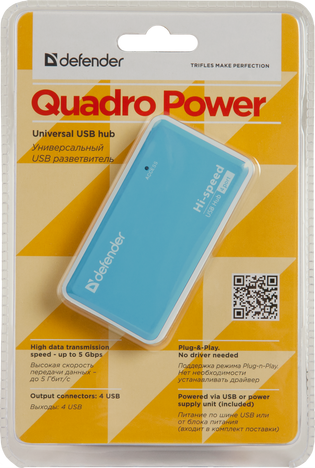 USB-концентратор Defender Quadro Power