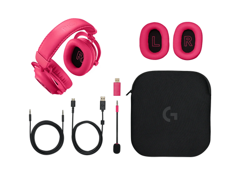 Bluetooth-гарнитура Logitech PRO X 2 LIGHTSPEED Wireless, цвет розовый