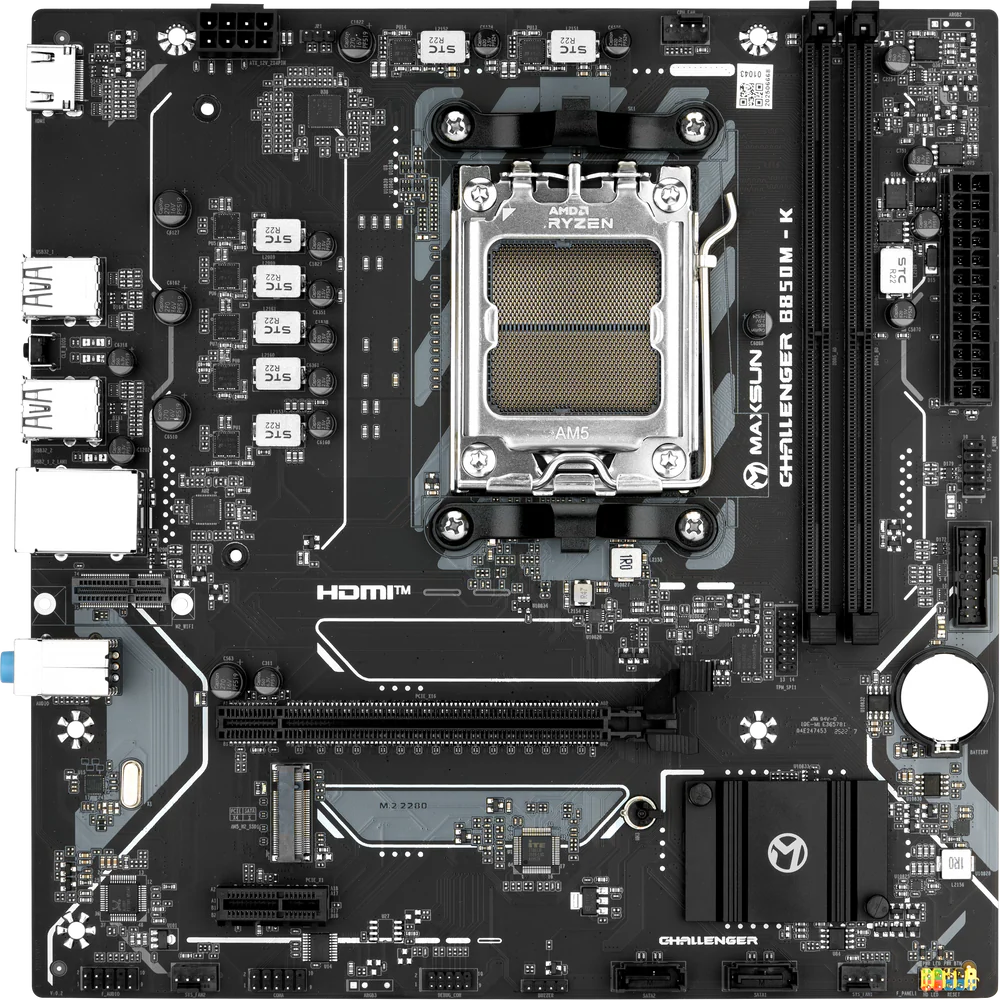 Материнская плата Maxsun AM5 AMD B850 Challenger B850M-K