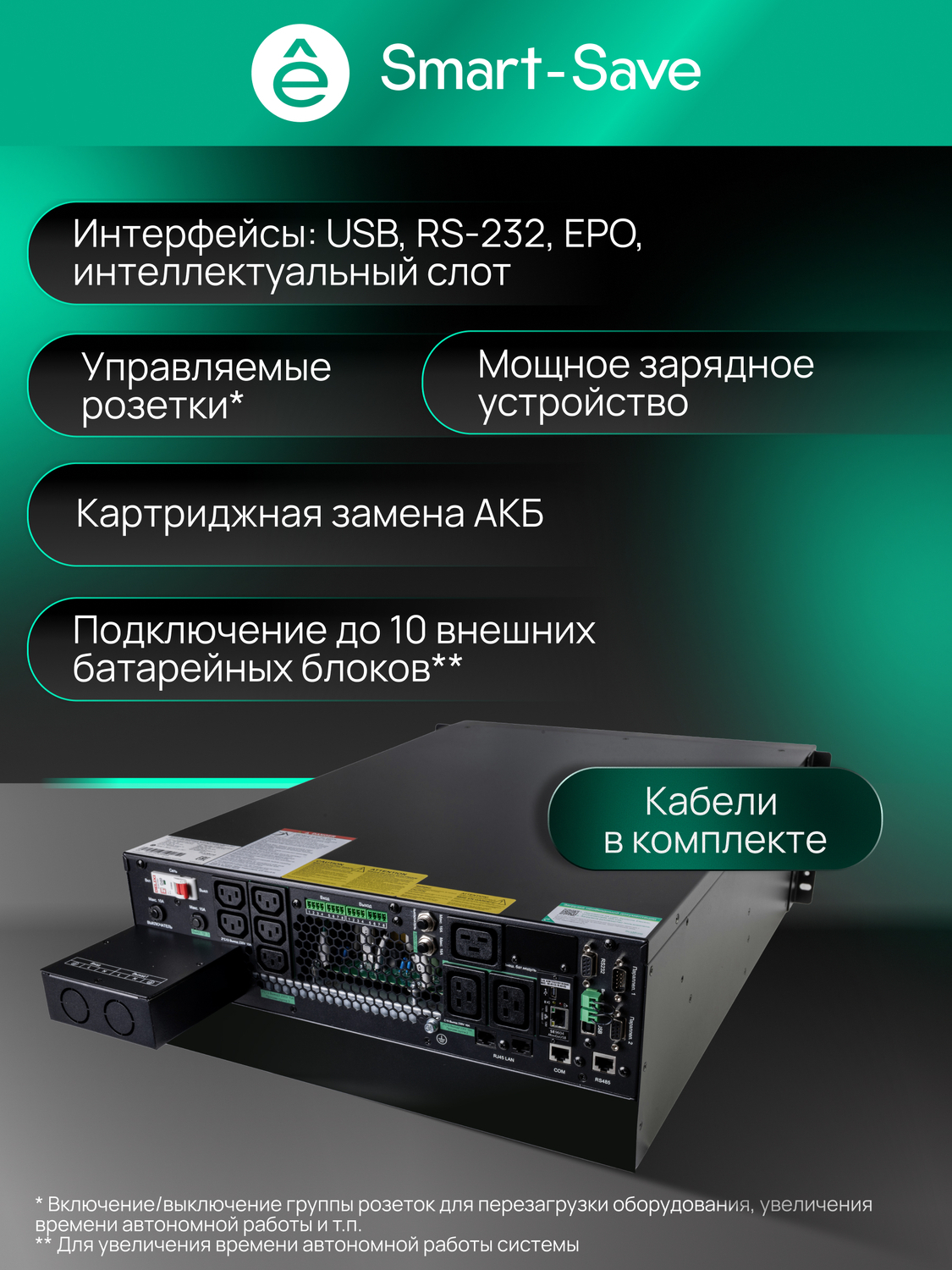 ИБП Systême Electric Smart-Save Online SRT G2 5кВА/5кВт SRTSE5KRTXLIG2-NC