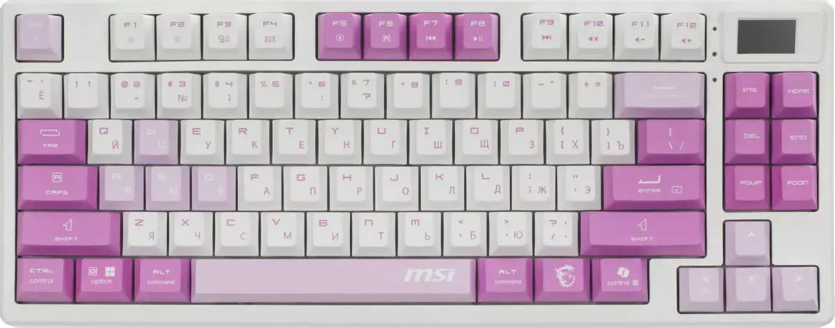 Клавиатура MSI FORGE GK600 TKL WIRELESS VIOLET S11-43RUQ01-HH9, цвет белый