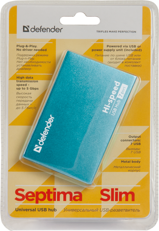 Зарядное устройство Defender Septima Slim