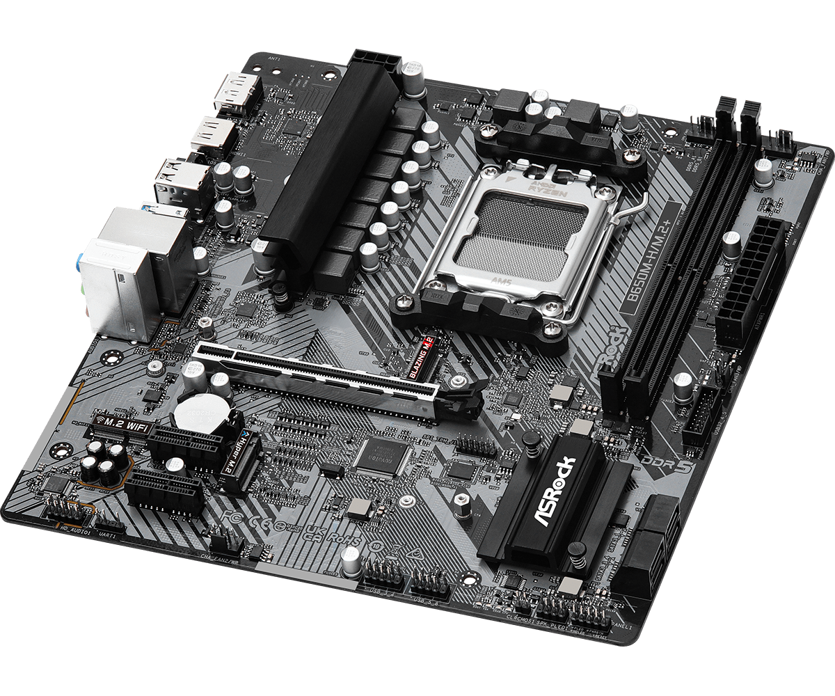 Материнская плата ASRock AM5 AMD B650 B650M-H/M.2+