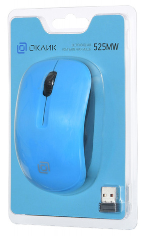 Мышь Oklick Мышь 525MW 1090724, цвет голубой