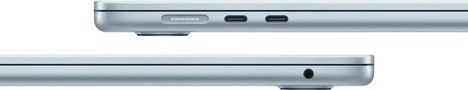 Ноутбук Apple MacBook Air A3241 M4 10 core 16Gb SSD256Gb/10 core GPU 15.3" Liquid Retina (2880x1864) macOS lt.blue WiFi BT Cam (MC7A4HN/A)